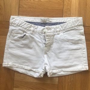 Zara white denim shorts